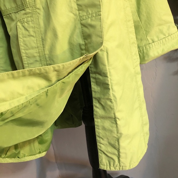 Eddie Bauer Long Green Trench Coat - Picture 6 of 7